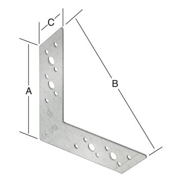 VINKELJÄRN VORMANN FÖRZINKAD 120X83X35MM
