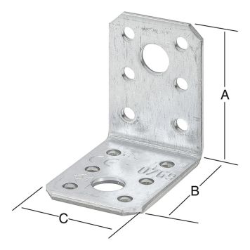VINKELBESLAG VORMANN FÖRZINKAD 105X105X90MM