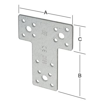 T-SKARVJÄRN VORMANN FÖRZINKAT 160X98X45MM