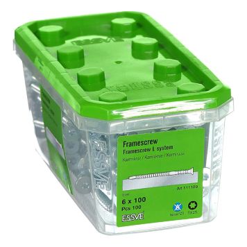 KARMSKRUV ESSVE L FZB Ø6X100MM 100ST/FP