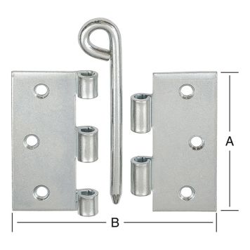 GÅNGJÄRN VORMANN MED SPRINT GALVANISERAD 75X75MM