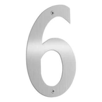 HUSNUMMER BESLAGSBODEN 6 150MM ROSTFRI