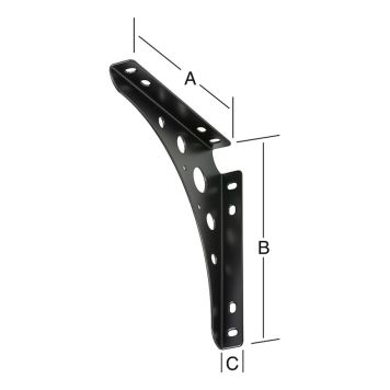 KONSOL VORMANN DELTA LINE 200X200MM SVART