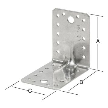VINKELBESLAG VORMANN ROSTFRITT FÖRSTÄRKT 100X100X95MM