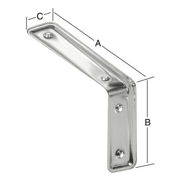 KONSOL VORMANN 3F 235X160MM KROM