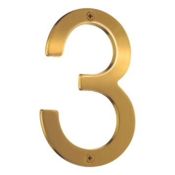 HUSNUMMER BESLAGSBODEN 3 VILLA 120MM BORSTAD MÄSSING