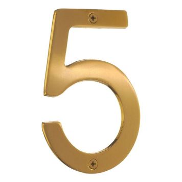 HUSNUMMER BESLAGSBODEN 5 VILLA 120MM BORSTAD MÄSSING