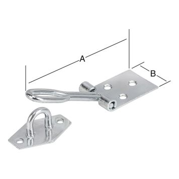 LEDHASP VORMANN GALVANISERAD 120X34MM