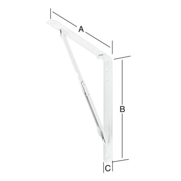 KONSOL VORMANN IHOPFÄLLBAR 30X30CM VIT