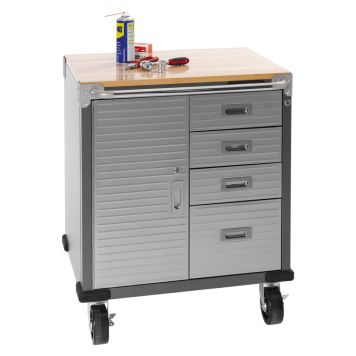 VERKTYGSVAGN WISENT LÅSBAR MED HJUL GRÅ/SVART