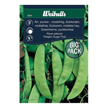 GRÖNSAKSFRÖ WEIBULLS SOCKERÄRT OREGON SUGAR POD STORPACK