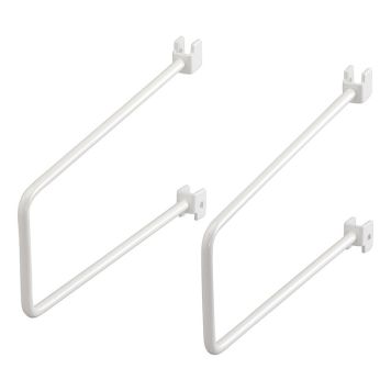 BOKSTÖD FÖR VÄGGSKENA ELFA 200MM VIT 2-PACK