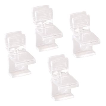 CLIPS ELFA TILL HYLLA TRANSPARENT 4-PACK