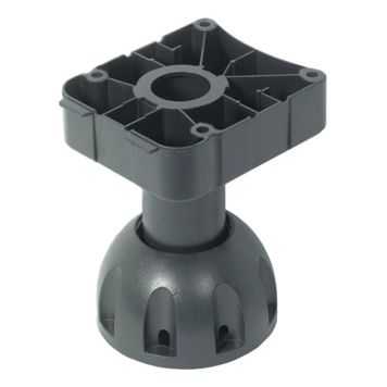 MÖBELFOT RUND JUSTERBAR 120MM SVART