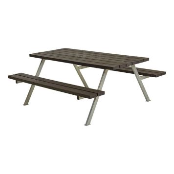 TRÄDGÅRDSMÖBEL PLUS BORD/BÄNKSET ALPHA PLAST 177X161X73/45CM