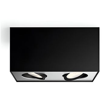 TAKSPOTLIGHT PHILIPS BOX DOUBLE SVART