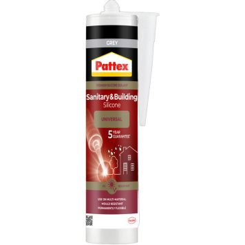 SANITETS- & BYGGSILIKON PATTEX 280ML GRÅ