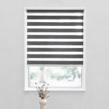 RULLGARDIN DEBEL TOUCH DUO 90X210CM ANTRACIT