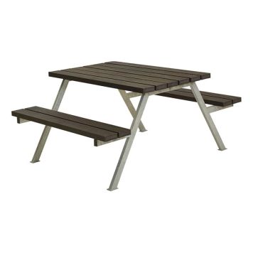 TRÄDGÅRDSMÖBEL PLUS BORD/BÄNKSET ALPHA PLAST 118X161X73/45CM