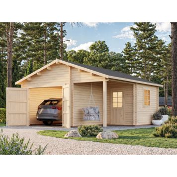 GARAGE PALMAKO ROGER MED TRÄPORT 21,9+5,2M²