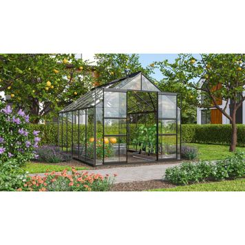 VÄXTHUS VITAVIA MARS 9900 3MM DELAT GLAS SVART 9,9M²  