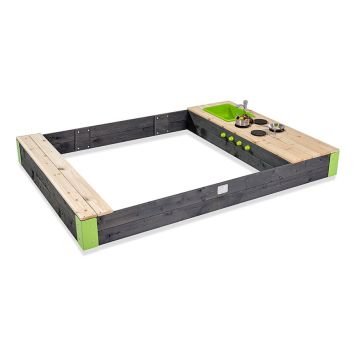 SANDLÅDA EXIT TOYS AKSENT MED KÖK & VATTENKRAN 140X200CM