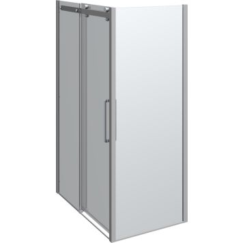 DUSCHHÖRNA SCANBAD MAXI 120X80CM KROM