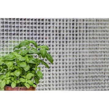 MOSAIK WELSCHEIT QIN SHI SQUARE WHITE/CLEAR GLASS PRIS PER ARK