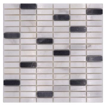 MOSAIK WELSCHEIT KOLONI BLACK/ WHITE 30,5X30,5CM PRIS PER ARK                          
