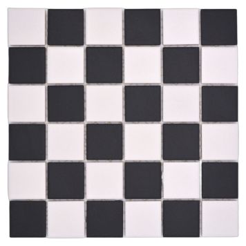 MOSAIK WELSCHEIT ANTISLIP BLACK/WHITE 29,8X29,8CM PRIS PER ARK