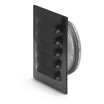 VENTILGALLER FRESH MED STOS Ø100/145 SVART METALL