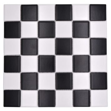 MOSAIK WELSCHEIT ANTISLIP BLACK/ WHITE 29,8X29,8CM PRIS PER ARK