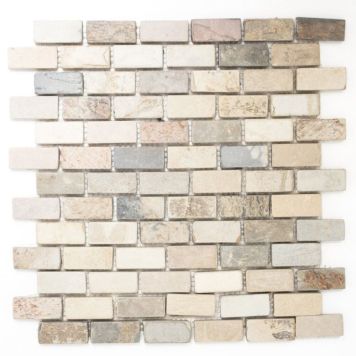 MOSAIK WELSCHEIT NATURSTEN BRICK INDIAN AUTUMN PRIS PER ARK