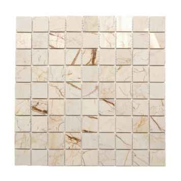 MOSAIK BRICK GOLD CREAM 30,5X32XCM PRIS PER ARK