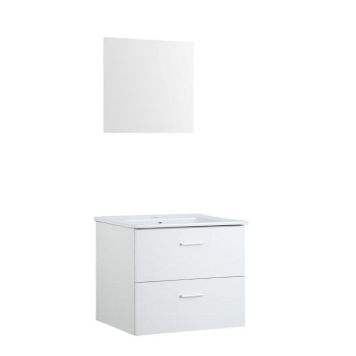 BADRUMSMÖBEL NORTIQ BERGAMO VIT MATT 60CM