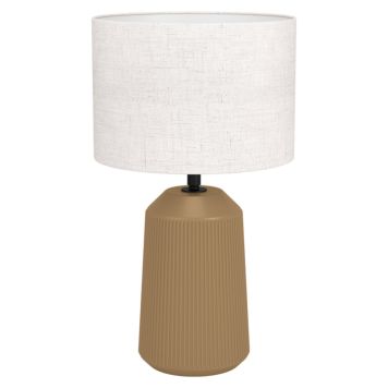 BORDSLAMPA EGLO CAPALBIO E27 BRUN/VIT       