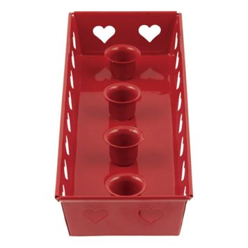 ADVENTSLJUSSTAKE METALL 28CM RÖD