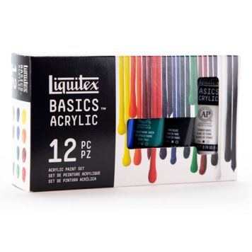 AKRYLFÄRG LIQUITEX BASICS AKRYLFÄRGSSET 12 FÄRGER