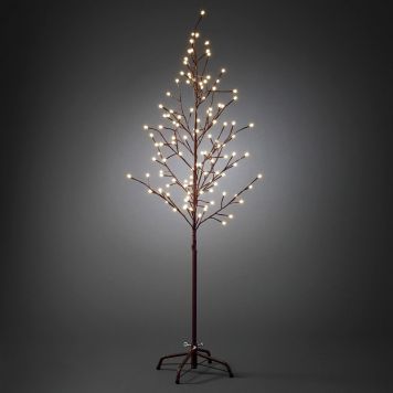 DEKORATIONSTRÄD KONSTSMIDE VARMVIT LED BRUN 150CM