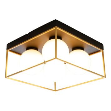 TAKLAMPA ANETA LIGHTING ASTRO 28CM SVART/ GULD