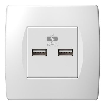 USB-UTTAG TEM 5V 1A 2M VIT