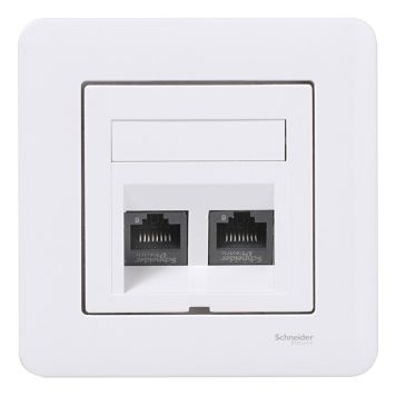 DATAUTTAG SCHNEIDER ELECTRIC EXXACT PRIMO 2X KAT 6 UTP MED RAM VIT