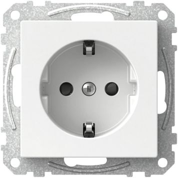 VÄGGUTTAG SCHNEIDER ELECTRIC EXXACT 1-VÄGS JORD VIT