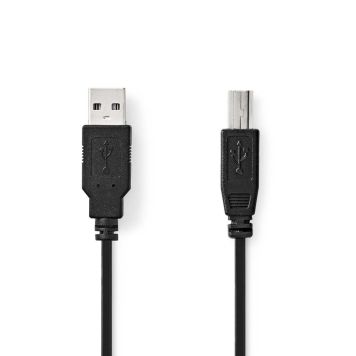 USB-KABEL NEDIS USB 2.0 2M SVART