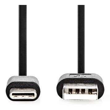 USB-KABEL NEDIS USB-A 2.0 SVART 2M