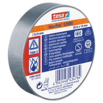 ISOLERINGSTEJP TESA GRÅ 19MMX20M