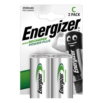 BATTERI ENERGIZER UPPLADDNINGSBART POWER PLUS RECH C  2-PACK