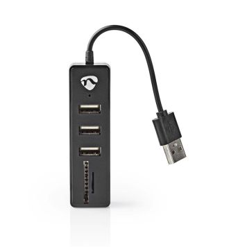 USB HUBB NEDIS USB HANE USB HONA 3-PORT USB STRÖM SD & MICRO SD 