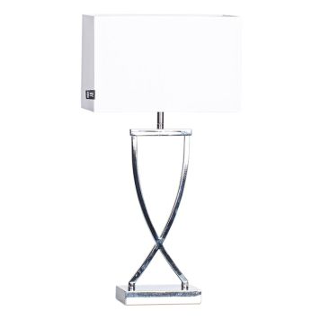 BORDSLAMPA BY RYDENS OMEGA 52CM KROM/VIT