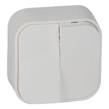 STRÖMBRYTARE LEGRAND FORIX KRON/DUBBELTRAPP 16A VIT